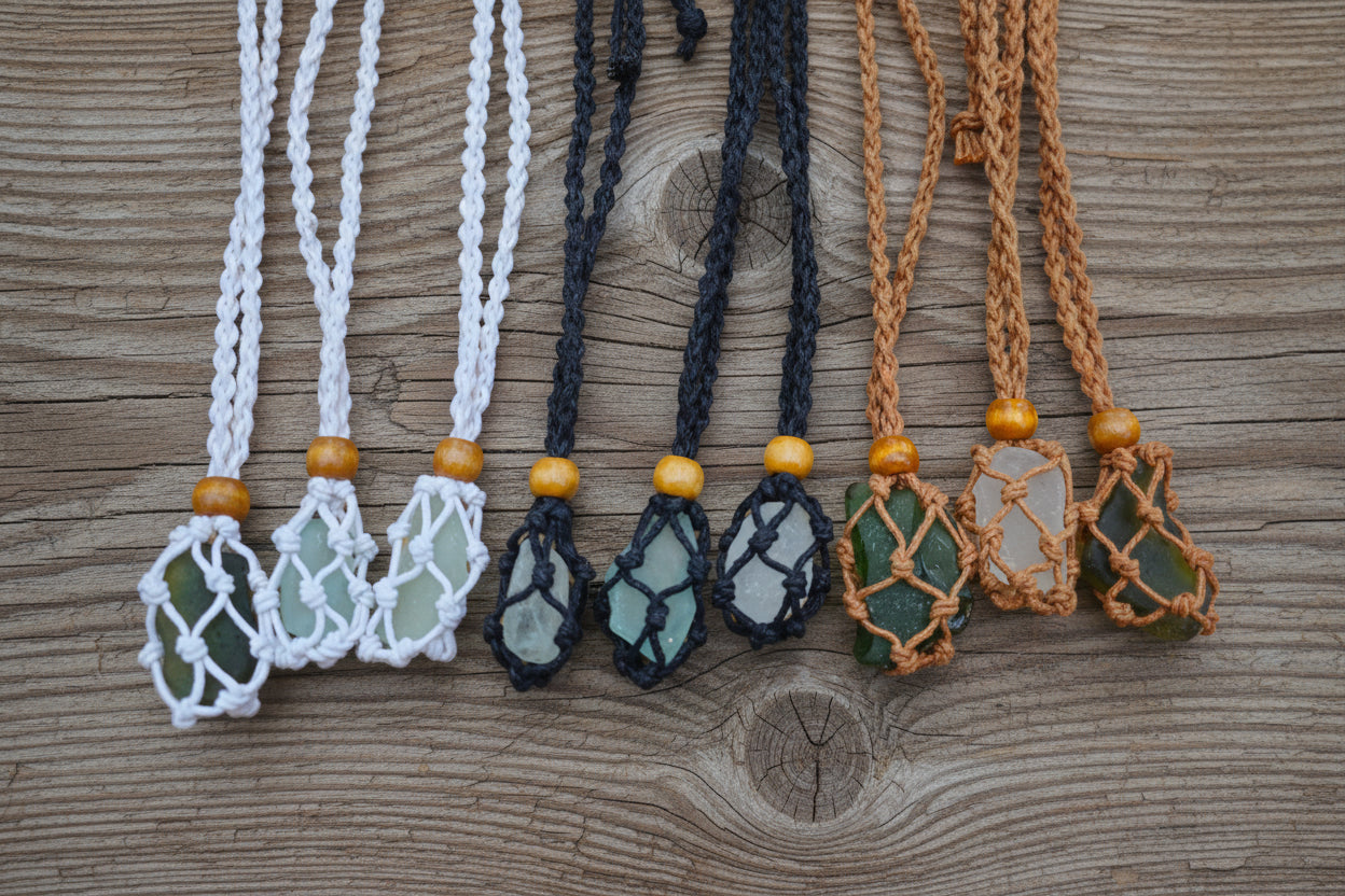 North East Seaglass Bohemian Style statement jewelry