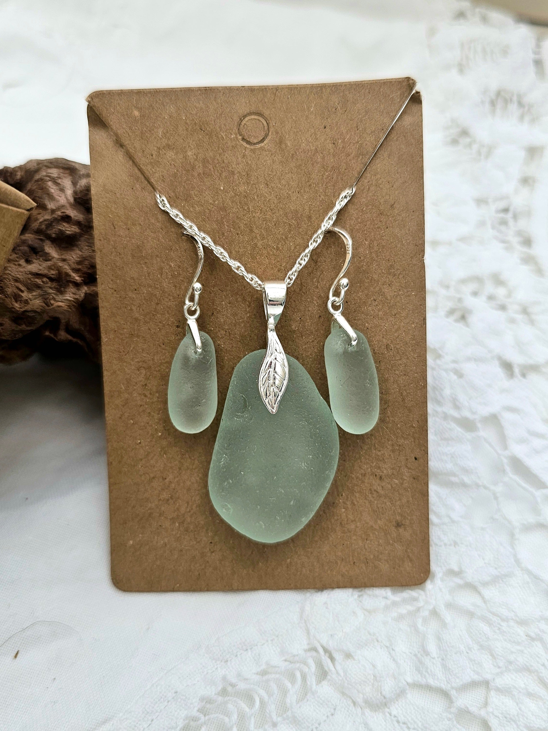 North East Coast Seaglass Necklace and Earring sets special ✨️