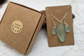 Authentic Seaglass Necklace and earrings set from North East English Coast ✨️