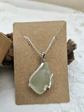 Authentic Durham Seaglass Pendant in Sterling silver with 925 chain.