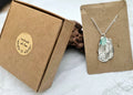 Handmade Orchid Petal Silver Pendant with Seaham Seaglass multi-colored glass