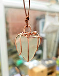 Heart-shaped seaglass necklace